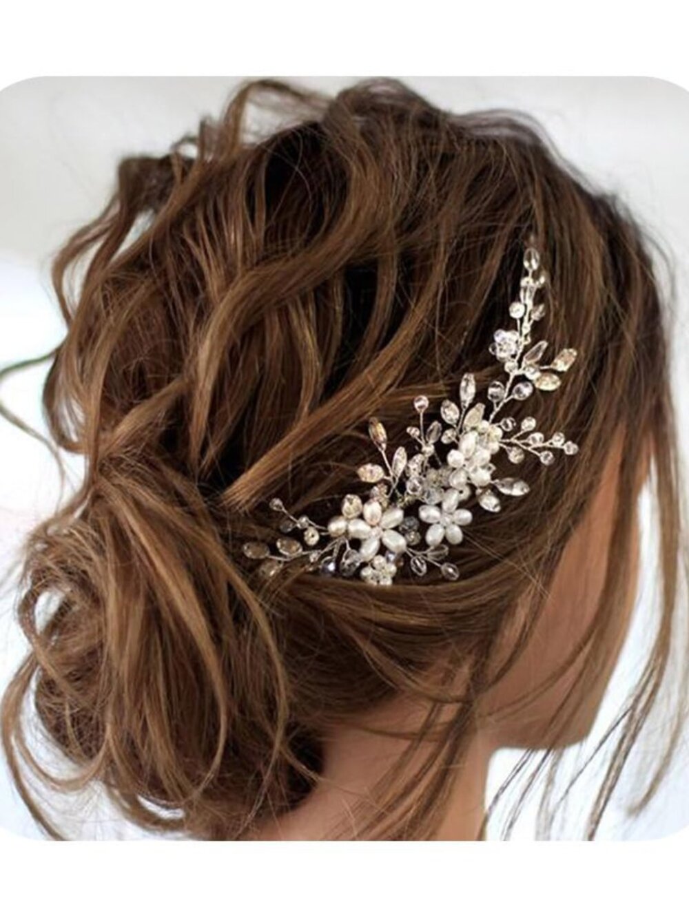 Wedding Hair Accessories Bridal Hair Pieces Pearl Hair Comb | Flower Hair Clip B